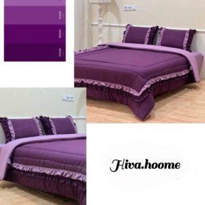 ست روتختی چیندار الیزه (خاکی و سبز سیج)